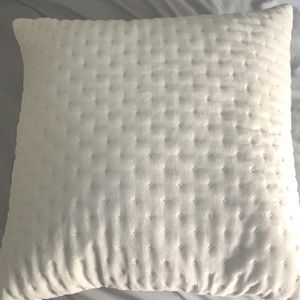 Pottery Barn Cross-Stitch White Pillow